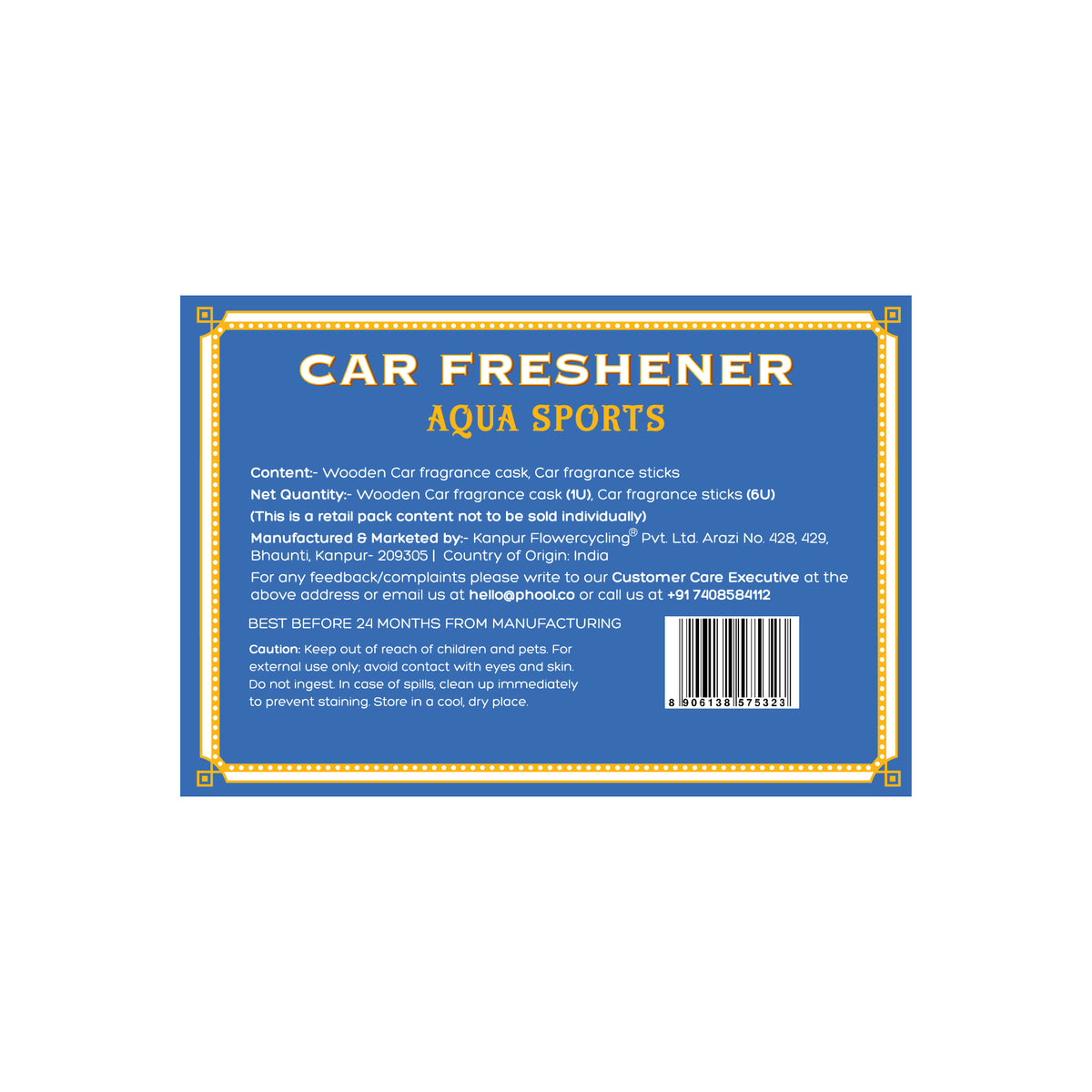Phool Car Freshener – Aqua Sports