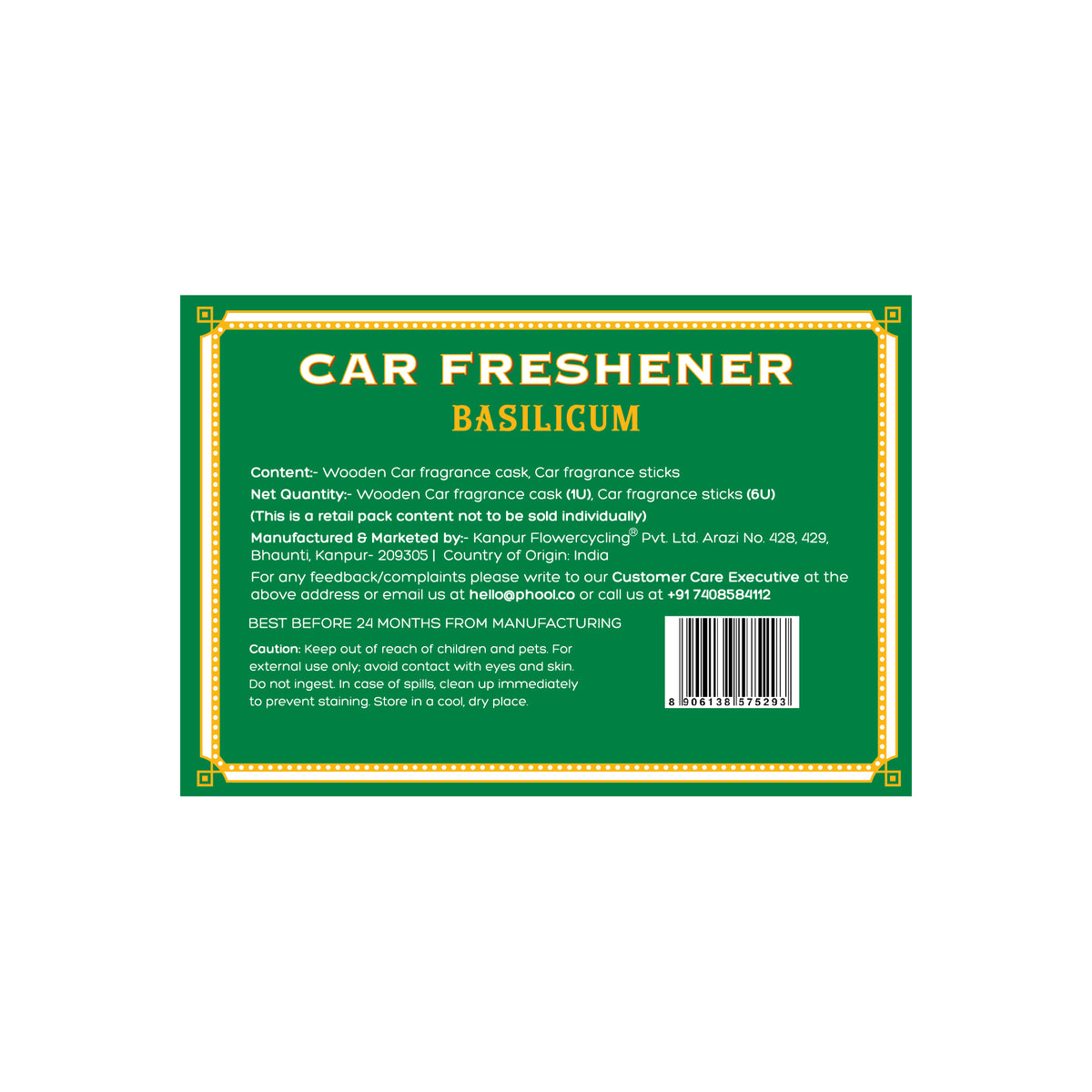 Phool Car Freshener – Basilicum