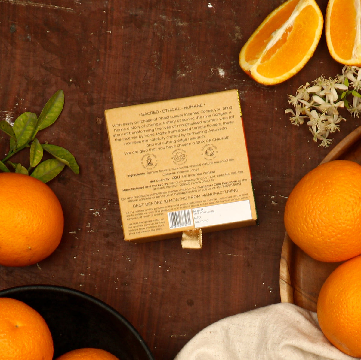 phool orange incense cones