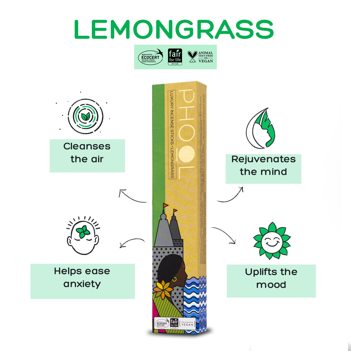 Phool Natural Incense Sticks - Lemongrass