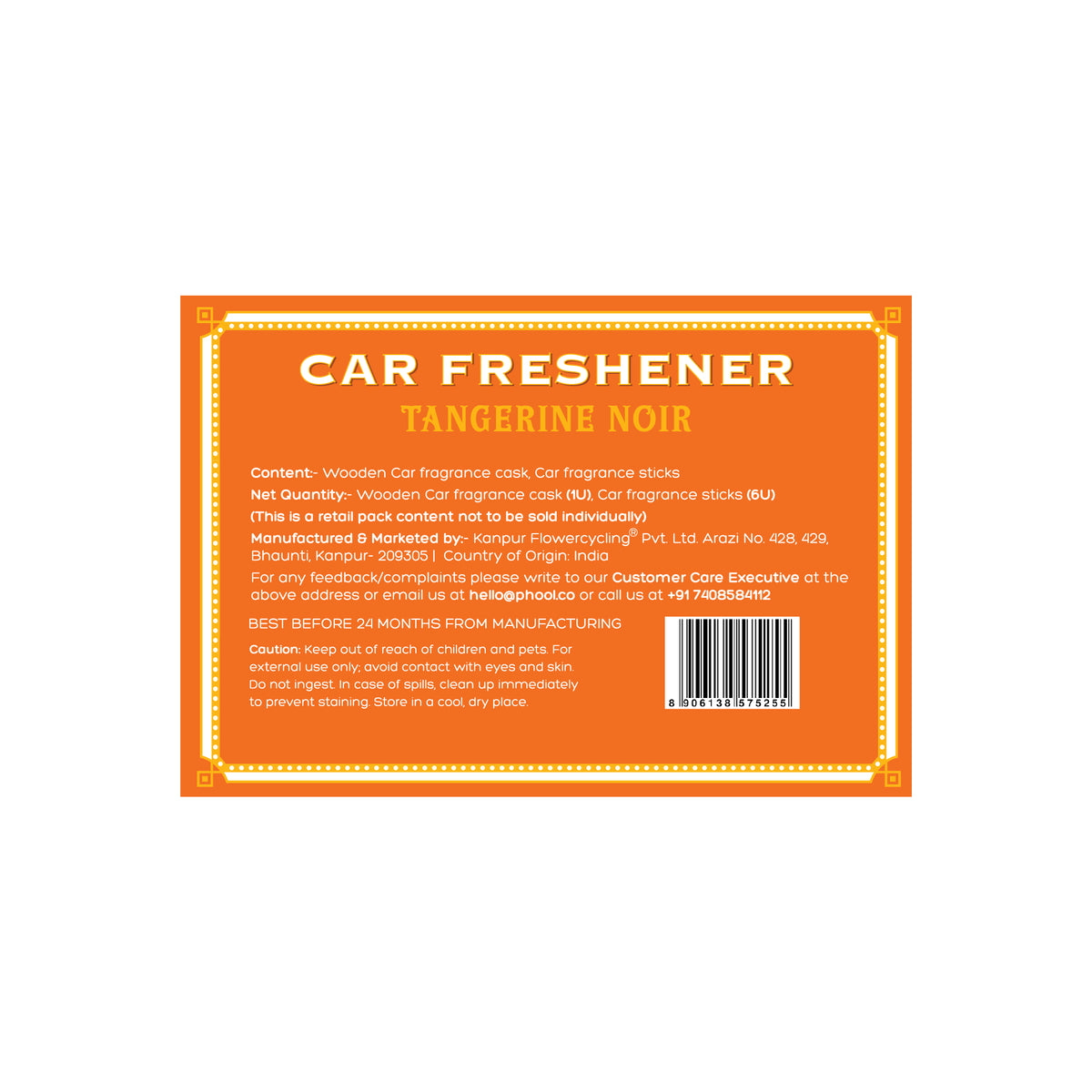 Phool Car Freshener – Tangerine Noir