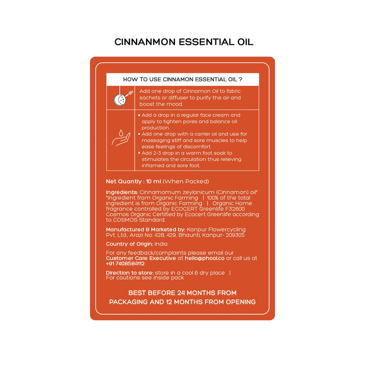 Phool Cinnamon Essential Oil (10ml)